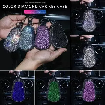 Шикарный чехол для автомобильного ключа, держатель для ключей, брелок со стразами, аксессуары для салона автомобиля для женщин, для Benz Bmw F10 Bmw F30 чёрный