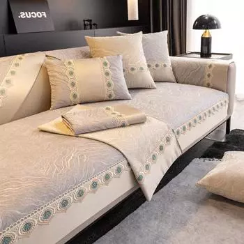 Шикарный чехол для дивана из синели, противоскользящий 2/3-местный чехол для гостиной, кожаный чехол для дивана, защита для мебели, чехол для кресла для домашних животных 70x70