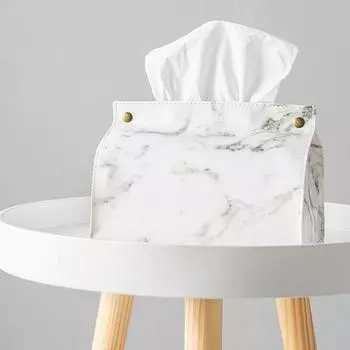 Шикарный чехол для салфеток, коробка, контейнер, искусственная кожа, мраморный узор, домашний автомобиль, полотенце, салфетка, диспенсер, держатель, украшение стола