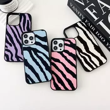 Шикарный чехол для телефона для iPhone 15 Pro Max, чехол для iPhone 12 13 14 Pro Max, противоударный чехол в полоску с зеброй, задние чехлы с героями мультфильмов iPhone 15 Pro Max белый