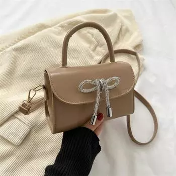 Шикарный дизайн женская мини-сумка осень-зима ретро цепи бант украшают плечо сумка универсальная женская сумка через плечо Mini(Max Length<20cm)
