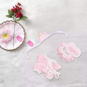 Шикарный комплект пижамы для кукол ростом 17 см - модный ночной наряд розовый