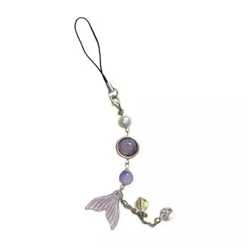 Шикарный кулон из бусин ручной работы в виде рыбьего хвоста, задающая тренд цепочка для телефона из бусин ручной работы с деталями в виде рыбьего хвоста для сумок и кошельков T1