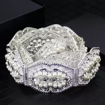 Шикарный пояс с жемчугом для женщин, свадебный пояс, ювелирные изделия, кристалл, регулируемая длина, подарок для невесты серебряный