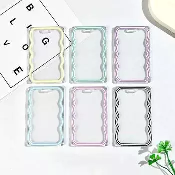 Шикарный простой держатель для фотокарт Kpop, прозрачный дисплей, удостоверение личности, студенческий протектор, брелок, чехол для фотографий для друзей семьи