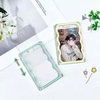 Шикарный простой держатель для фотокарт Kpop, прозрачный дисплей, удостоверение личности, студенческий протектор, брелок, чехол для фотографий для друзей семьи