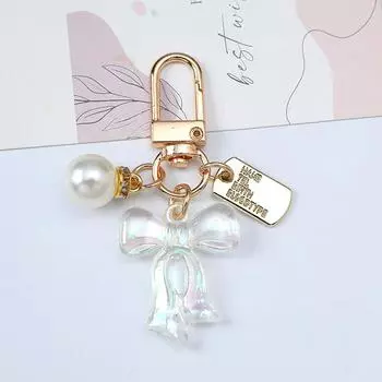 Шикарный жемчужный бант-брелок для ключей для женщин и девочек, брелок для ключей, подвеска для автомобильного держателя для сумочки, аксессуары, сделай сам, ювелирные изделия, подарки as the picture