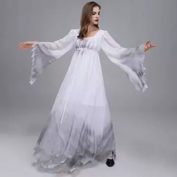 Шикарный женский костюм невесты-вампира размера Mxxl, изготовленный из прочного полиэстера для веселого Хэллоуина M