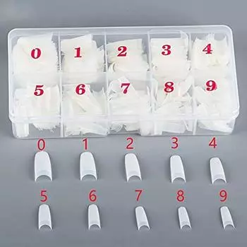 Shills Professional 500 Искусственные накладные ногти Натуральные французские акриловые украшения для дизайна ногтей Легкая форма Советы по дизайну ногтей