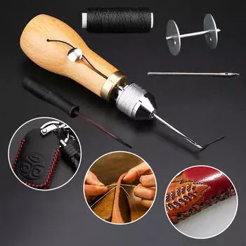 Шило для шитья кожи, инструменты для ремонта стежков, ручные инструменты для шитья толстой ткани