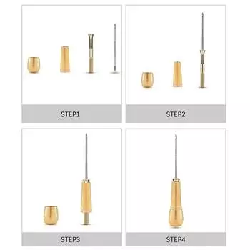Шило для шитья кожи своими руками, набор игл с медной ручкой, инструмент для кожаной парусиновой обуви