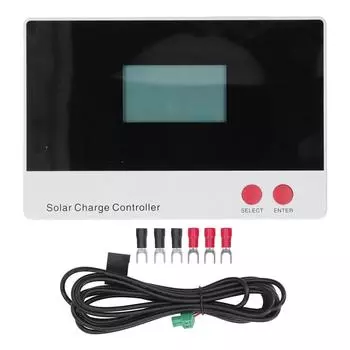 ШИМ-контроллер солнечного заряда LCD IP32 Контроллер зарядного устройства солнечной панели для кислотной батареи 12 В 24 В 30 А