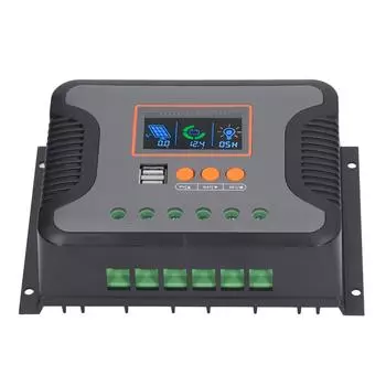 ШИМ-контроллер солнечной зарядки 80A 12V 24V 36V 48V двойной USB порт ЖК-дисплей для зарядки аккумулятора