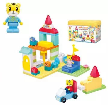 Shimajiro Action Block Series Home Block BOX Comes with Shimajiro Block [BANDAI] Shimajiro s (Bonus Doll)