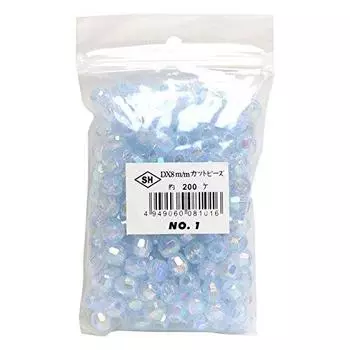Shimamura Cut Beads 200 Pieces Deluxe DX 8mm Light Blue ASH-DX8C-1