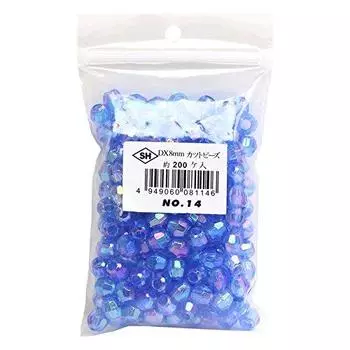 Shimamura Cut Beads 200 Pieces Deluxe DX 8mm Blue ASH-DX8C-14