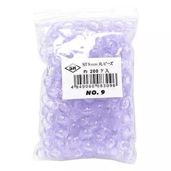 Shimamura round beads 200 pieces ST8mm Purple ASH-ST8M-9