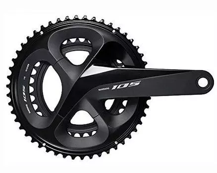 Shimano 105 FC-R7000 105 Double chainset, HollowTech II 172.5 mm 50/34T, Black