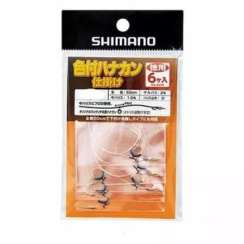 SHIMANO Ayu Needle Set Colored Hanakan Fluorocarbon Value Pack of 6 50cm Ayu RG-AH7R 6.0 No.