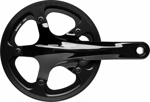 SHIMANO Crankset Black 45T with chain guard 170mm EFCS501CB5C2L ALFINE FC-S501 (double) чёрный