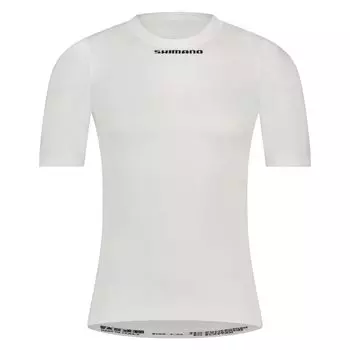 SHIMANO Cycling Inner VERTEX Short Sleeve Base Layer White L-XL