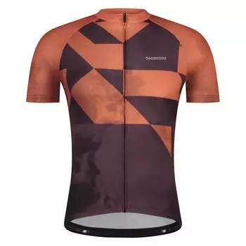 SHIMANO Cycling Jersey Colore Short Sleeve Jersey Brown L Recommended (European Size) height 177-183cm коричневый
