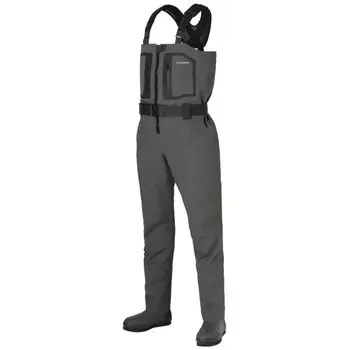 SHIMANO Dry Shield +4 Stretch Waders Cut Pin Felt FF-001V Charcoal Gray XL