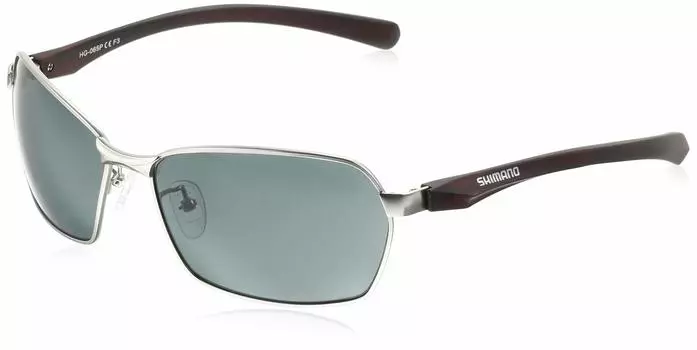 SHIMANO Fishing Polarized Sunglasses Водоотталкивающие металлические рыболовные очки PC Gloss Silver Transparent Brown Smoke & HG-065P