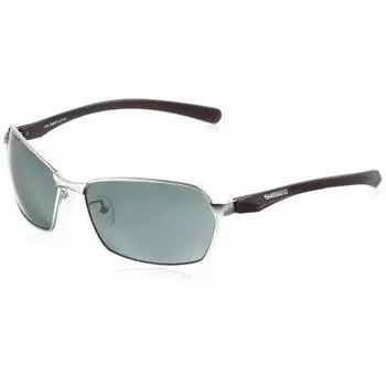 SHIMANO Fishing Polarized Sunglasses Водоотталкивающие металлические рыболовные очки PC Gloss Silver & Transparent Brown Smoke HG-065P