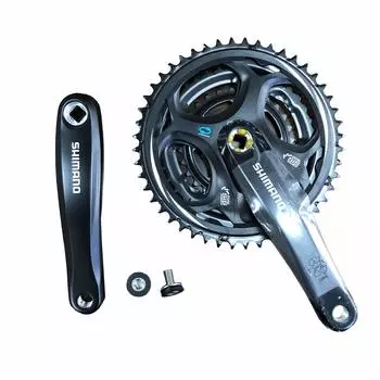 SHIMANO Front Chainwheel 170mm Black Compatible BB Square Shaft EFCM311C888XL ALTUS (MTB) FC-M311-L 483828T 8S/7S 122.5mm (LL123) чёрный