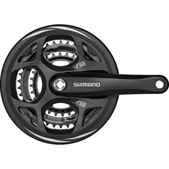 SHIMANO Front Chainwheel (MTB) FC-M311 Black 48-38-28T 170mm with Guard/Compatible BB Square Shaft 122.5mm (LL123) EFCM311C888CL ALTUS