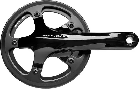 SHIMANO Front Chainwheel (TREKKING) FC-S501 170mm 39T with Chain Guard (Single) Black EFCS501CA9C1L ALFINE