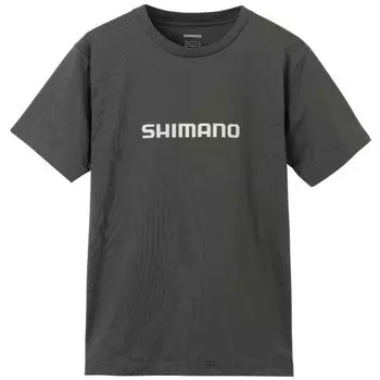 SHIMANO Футболка с коротким рукавом Dry Logo цвета уголь XS SH-021W древесный уголь