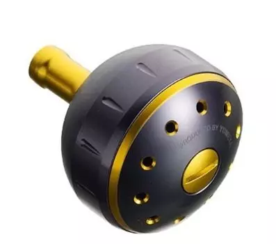SHIMANO Genuine Reel Parts Yumeya Aluminum Round Power Handle Knob Black/Gold S Size Knob for Type A