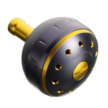 SHIMANO Genuine Reel Parts Yumeya Aluminum Round Power Handle Knob M Knob for Type A 26279 Parts Black/Gold