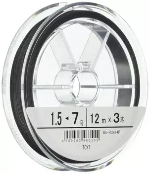 SHIMANO Harris Spin Power Taper Power Thread EX4 PE 12m x 3 pieces Black Fishing Line 0.8-7 PL-N14P