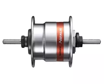 Втулка SHIMANO динамо JC дюймовая серебристая 28H гайка тип J2 ADH2N40JCFS DH-2N40 (20-24 совместимый) 6В-2.4Вт СТАРЫЙ93мм серебряный