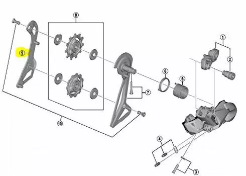 SHIMANO INNER PLATE ASSY Y5ZV98050 RD-R9150