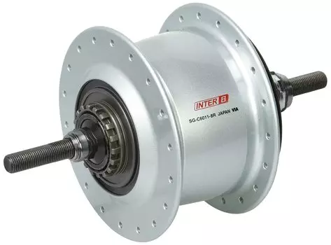 SHIMANO Internal hub Internal 8S 36H Shaft 184mm 132mm Silver roller brake compatible KSGC60118RAS 8-speed SG-C6011 (drive efficiency high) length серебряный