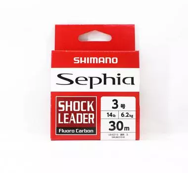 Shimano LB-E21S Sephia Флюорокарбоновый амортизационный поводок 30 м 14 фунтов (2125) чистый