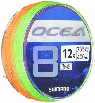 SHIMANO Line Osea 8 400m No. 12.0 5 Colors LD-A81S Fishing Line Line No. 2