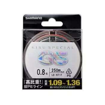Леска SHIMANO PE Kiss Special G5 PE 250m Multi Color Нет. 0.8