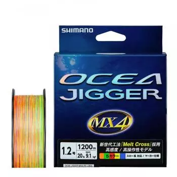 SHIMANO PE Line Ocean Jigger MX4 PE PL-O14X 1200m No. 1.2 (20lb) Multi Color
