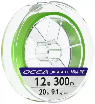SHIMANO PE Line Osea Jigger MX4 300m No. 0.6 Lime Green PL-O74P Fishing Line