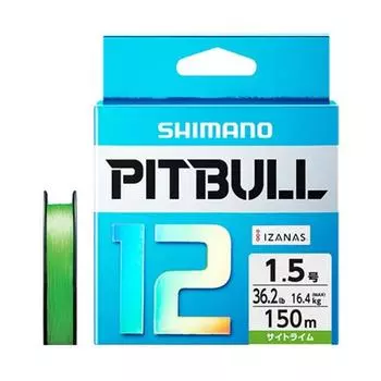 SHIMANO PE Line Pitbull 12 Braid 150m Site Lime No. 1,5 36,2 фунта PL-M52R