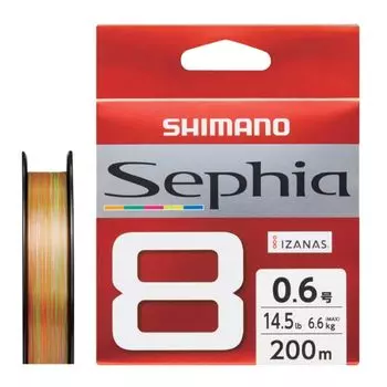 SHIMANO PE line SEPHIA 8 200m 5 colors LD-E61W 0.6