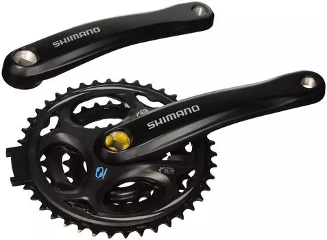 SHIMANO Передняя звездочка 175 мм совместимая каретка квадратный вал черный EFCM311E222XL ALTUS (MTB) FC-M311-L 423222T 8S/7S 122,5 мм (LL123) чёрный