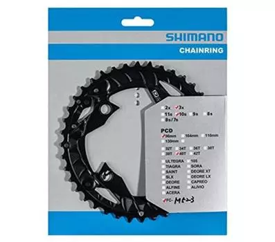 SHIMANO Repair Parts Chainring with SpikeHook Teeth 40T-AN (Black) FC-M523 Y1PY98020