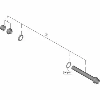 SHIMANO repair parts hub axle assembly (ball spacing 142mm) FH-R7070 Y3F598010