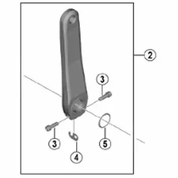 SHIMANO Repair Parts Left Crank Unit 165mm Y1WV98070 (Black) FC-R7000